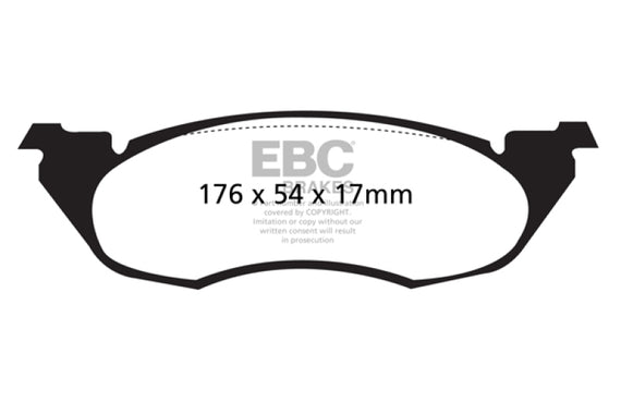 EBC 91-96 Dodge Dakota 2WD 2.5 Yellowstuff Front Brake Pads DP41632R