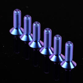 NRG Titanium Steering Wheel Screw Upgrade Kit (Conical) - Purple SWS-100TI-PP