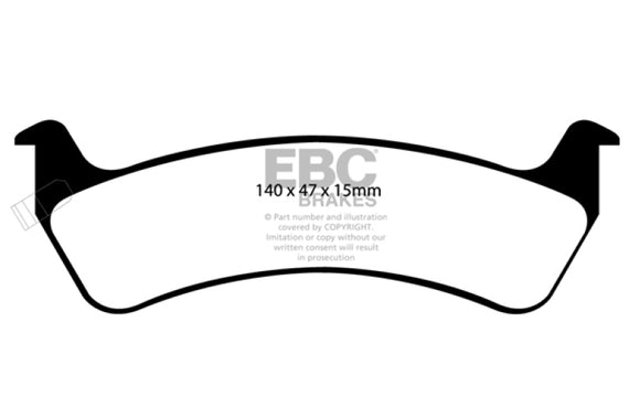 EBC 92-94 Jeep Grand Cherokee 4.0 Greenstuff Rear Brake Pads DP61129
