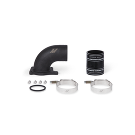 Mishimoto 03-07 Ford 6.0L Powerstroke Intake Elbow - Wrinkle Black MMIE-F2D-03WBK