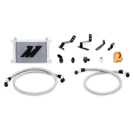 Mishimoto 2016+ Chevy Camaro Oil Cooler Kit w/ Thermostat - Silver MMOC-CAM8-16TSL