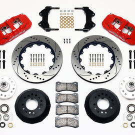 Wilwood AERO6 Front Hub Kit 14.00 Drilled-Red WWE ProSpindle 140-10641-DR