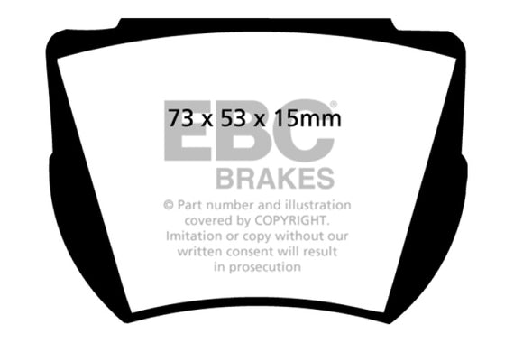 Frt Premium Organic Brake Pads EBC Brake DP2141 DP2141