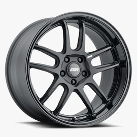 ESR CUSTOM DRILL APX8 18X10.5 -15 67.1 MATTE BLACK GLOSS BLACK LIP..PCD:..(-15 805111CC APX8MBLK-BL