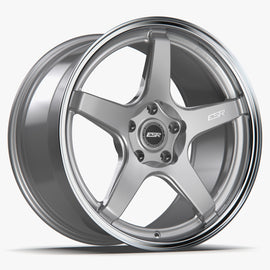 ESR CUSTOM DRILL APX5C 18X10.5 +22 72.6 HYPER SILVER MACHINE LIP Wheel/Rim 80511122 APX5CHS-ML