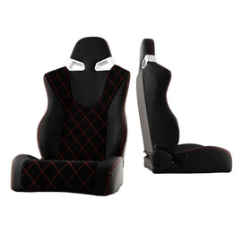 Xtune Cg Style Racing Seat Pu (Double Slider) Black/Black Passenger Side RST-CG-03-BKRX-PA 9934001