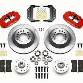 Wilwood Narrow Superlite 6R Front Hub & 1PC Rtr Kit 12.88in-Red Magnum Force Drop Spindle 140-12272-R