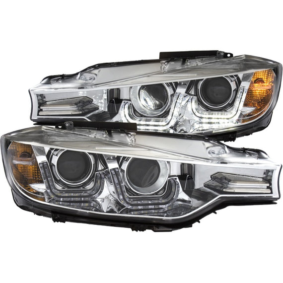 For BMW 328d xDrive 2014 Anzo 121507 Chrome LED U-Bar Projector Headlights 121507
