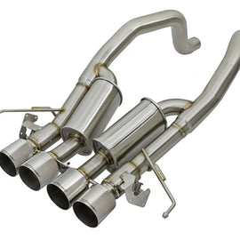 aFe MACHForce XP 3in-2 1/2in Axle Back 304SS Exhaust w/ Polished Tips 15-17 Chevy Corvette Z06 49-34082-P