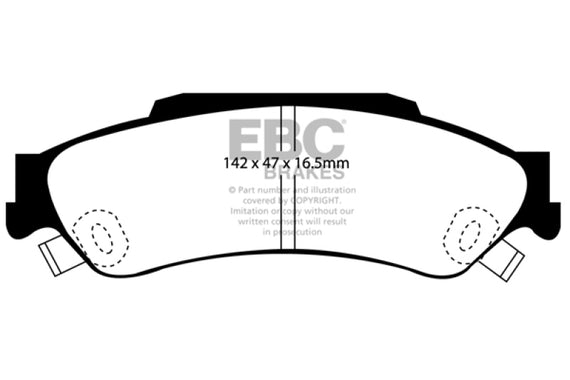 EBC 98-05 Chevrolet Blazer 4.3 2WD Extra Duty Rear Brake Pads ED91602