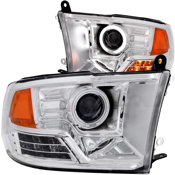 Anzo 111160 Chrome HaloProjector Headlights LED for 09-18 DodgeRam1500/2500/3500 111160