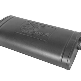 aFe MACH Force-Xp 409 SS Muffler w/ Black Finish 3in Center/Offset 22in L x 11in x 5in - Oval Body 49M00016-B