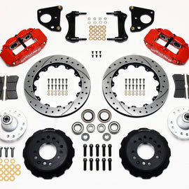Wilwood Narrow Superlite 6R Front Hub Kit 12.88in Drilled Red 62-72 CDP B & E Body-Drum 140-10815-DR