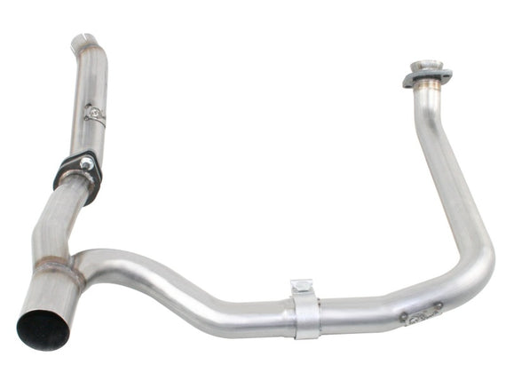 aFe Twisted Steel Delete Down-Pipe and Y-Pipe 2 to 2-1/2in Alum Steel Exhaust 12-16 Jeep Wrangler 48-06210