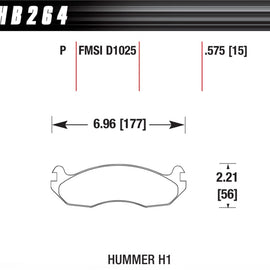Hawk Super Duty Street Brake Pads HB264P.575