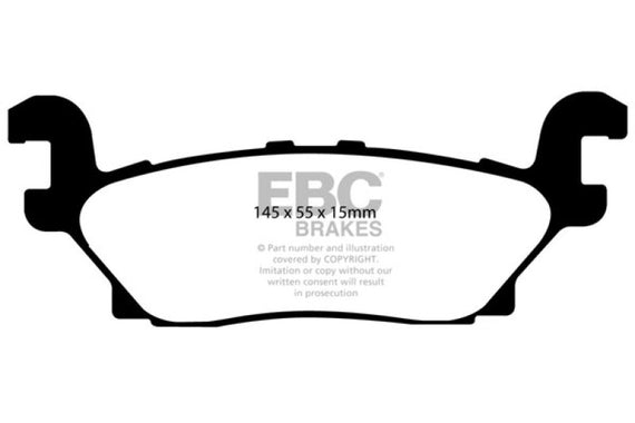 EBC 05-07 Hummer H3 3.5 Greenstuff Rear Brake Pads DP61760