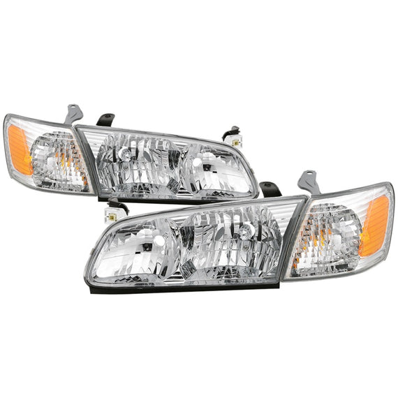 xTune 00-01 Toyota Camry 4pc OEM Style Headlights w/Corner Lights - Chrome (HD-JH-TCAM00-SET-C) 9042812