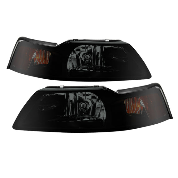 Xtune Ford MUStang 99-04 OEM Amber Headlights Black Smoked HD-JH-FM99-AM-BSM 9030345
