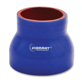 Vibrant 4 Ply Reinforced Silicone Transition Connector - 2.25in I.D. x 2.5in I.D. x 3in long (BLUE) 2768B