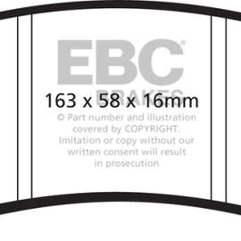EBC REDSTUFF CERAMIC PERFORMANCE BRAKE PADS - FRONT DP31762C DP31762C