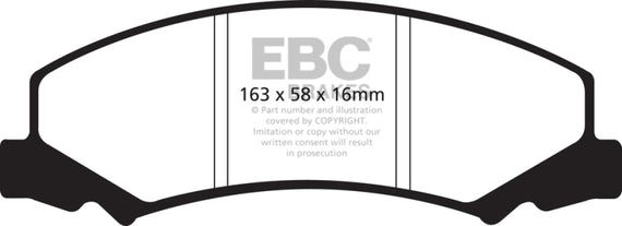 EBC REDSTUFF CERAMIC PERFORMANCE BRAKE PADS - FRONT DP31762C DP31762C