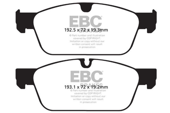 EBC 13-16 Mercedes-Benz GL350 3.0 TD AMG Package Yellowstuff Front Brake Pads DP42156R