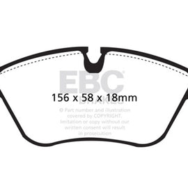 EBC 93-97 Volvo 850 2.3 Turbo Redstuff Front Brake Pads DP3880C