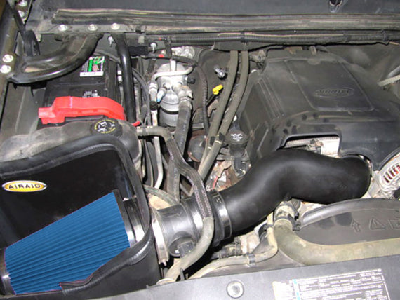 Airaid 07-08 Chevy/GMC Silverado/Sierra 2500/3500 6.0L MXP Intake System w/ Tube (Dry / Blue Media) 203-268