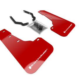 Rally Armor 18-23 Subaru Crosstrek Red Mud Flap w/White Logo (Front Only) MF46-FTLT-RD/WH