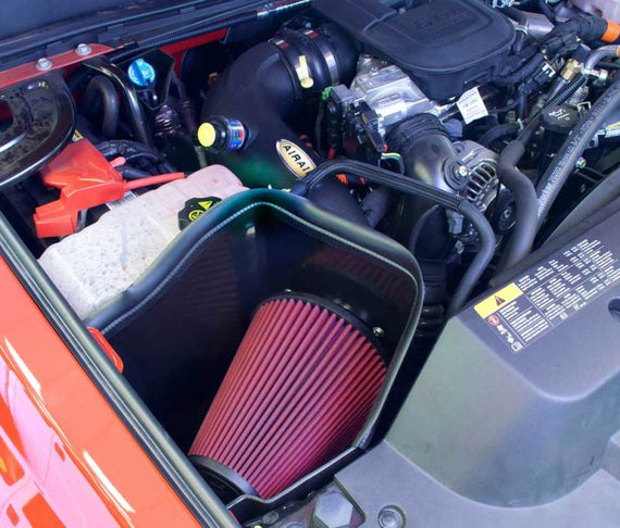 Airaid 11-12 GM 2500/3500 Duramax 6.6L Diesel MXP Intake System w/ Tube (Oiled / Red Media) 200-281
