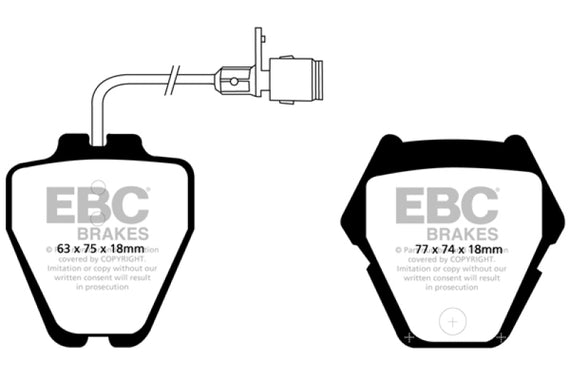EBC 00-03 Audi A8 Quattro 4.2 (8 Pad Set) Ultimax2 Front Brake Pads UD8391