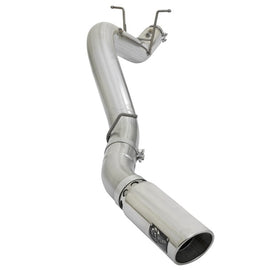 aFe ATLAS 5in DPF-Back Aluminized Steel Exhaust System w/Polished Tips 2017 GM Duramax 6.6L (td) L5P 49-04085-P