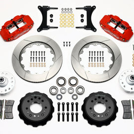 Wilwood Narrow Superlite 6R Front Hub Kit 14.00in Red 79-87 GM G Body 140-12299-R