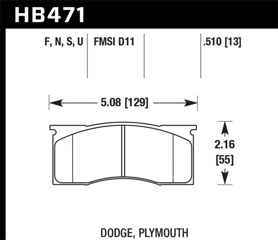 Hawk HP+ Street Brake Pads HB471N.510