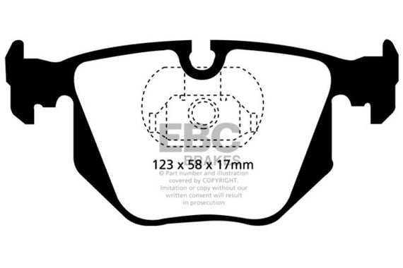 EBC 03-05 Land Rover Range Rover 4.4 Extra Duty Rear Brake Pads ED91118