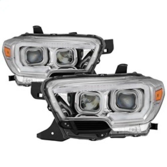 xTune Toyota Tacoma 16-18 DRL Light Bar Projector Headlights - Chrome PRO-JH-TTA16-LBDRL-C 9039263