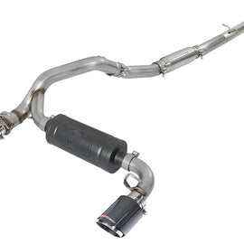 aFe Takeda 3in 304 SS Cat-Back Exhaust System w/ Carbon Fiber Tips 16-18 Ford Focus RS I4-2.3L (t) 49-33103-C