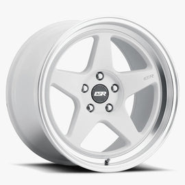 ESR 18X8.5 5X112 (CUSTOM DRILL) +30 72.56 GLOSS WHITE MACHINE LIP CR5 88551430 88551430 CR5WHT-ML 5X112