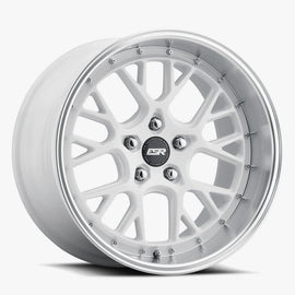 ESR 18X8.5 5X114.3 (Custom Drill) +35 72.56 GLOSS WHITE MACHINE LIP CS11 88551235 CS11WHT-ML 5X114