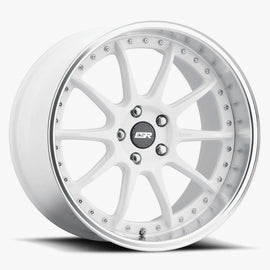 ESR 18X8.5 5X114.3 (Custom Drill) +35 66.6 GLOSS WHITE MACHINE LIP CS12 88551235 88551235 CS12WHT-ML 5X114