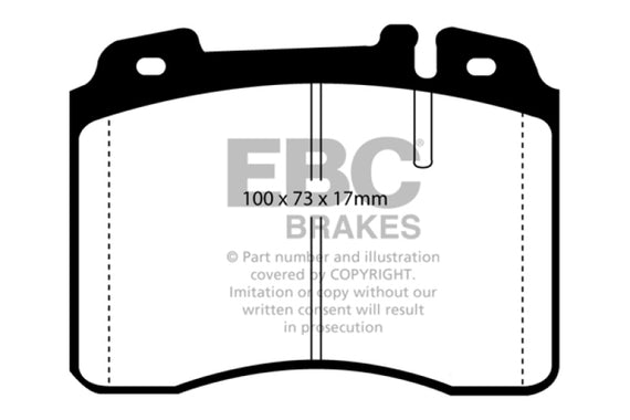 EBC 92-96 Ferrari 512TR 5.0 Yellowstuff Front Brake Pads DP4927R