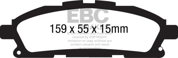 EBC 11+ Nissan Quest 3.5 Yellowstuff Front Brake Pads DP41877R