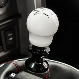 Raceseng Contour Shift Knob (Gate 5 Engraving) BMW Adapter - White Gloss 08231WG-08015-081201