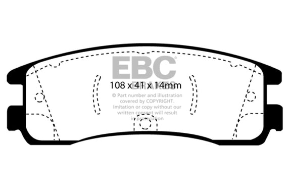 For Chevy Impala 2000-2010 EBC DP41122R Yellowstuff Rear Brake Pads DP41122R