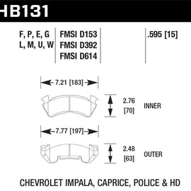 Hawk 79-84 Chevrolet C20/C30/G30/K20 DTC-30 Race Front Brake Pads HB131W.595