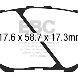 EBC 14+ Lexus IS250 2.5 Greenstuff Front Brake Pads DP23035