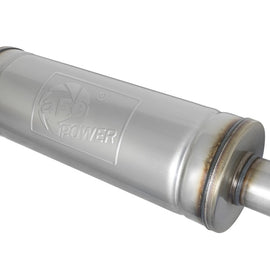 aFe MACH Force-Xp 409 SS Muffler 2.5in Center/Center 18in L x 6in Dia - Round Body 49M00021