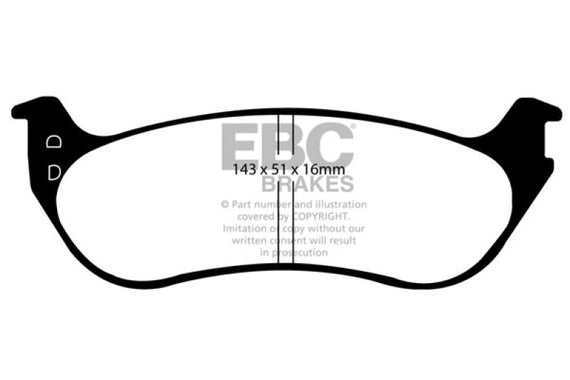 EBC 06-10 Ford Explorer 4.0 2WD Greenstuff Rear Brake Pads DP61805