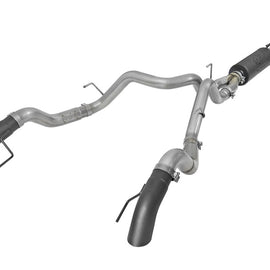 aFe MACH Force-Xp Cat-Back Exhaust w/Dual Hi-Tuck Tips Black 17-18 Ford F-150 Raptor V6-3.5L (tt) 49-33095-B