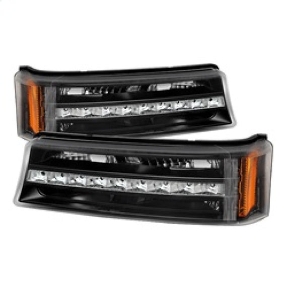 xTune Chevy Silverado 03-06 / Avalanche 02-06 LED Bumper Lights Black CBL-JH-CS03-LED-BK 9027482